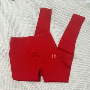 Spiritual Gangster Kendall Toole Red Ribbed Leggings